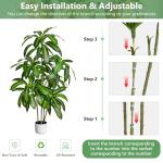 5FT Artificial Dracaena Tree – 6-Head Design, Full Lush Leaves, Realistic Faux Indoor Floor Plant for Home & Office Decor, Tall Artificial Plant for Living Room, Bedroom, Apartment,