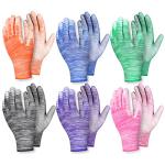 Nimalpal 6 Pairs Gardening Gloves for Women and Men Breathable Work Garden Gloves