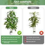 5FT Artificial Dracaena Tree – 6-Head Design, Full Lush Leaves, Realistic Faux Indoor Floor Plant for Home & Office Decor, Tall Artificial Plant for Living Room, Bedroom, Apartment,