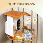 Bird Feeder with Camera,AI Identify Birds Species,Solar Powered,Auto Record Videos in Backyard,Instant Notifications,Ideal Gift for Family and Bird Lovers (Orange)
