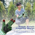 Schwer Gardening Gloves for Women, Rose Pruning Gloves with Forearm Protection, Breathable and Comfortable Thorn Proof Garden Glove with Touch Screen for Yard & Outdoor Work (Large 1 pair)