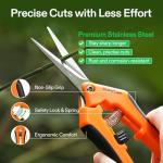 VIVOSUN 6.5 Inch Stainless Steel Gardening Pruner