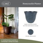 Blue Jean Honeysuckle Resin Flower Pot, 15
