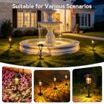 LETMY Solar Pathway Lights Outdoor, 8 Pack Bright Solar Lights Outdoor, IP65 Waterproof Auto On/Off Solar Garden Lights Solar Powered Landscape Lighting for Yard Patio Walkway Driveway