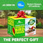 Gray Bunny Window Bird Feeder with Suction Cups