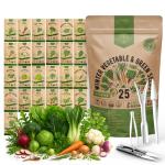 25 Non-GMO Winter Vegetable Garden Seeds Pack