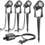 Outdoor Landscape Spotlights Kit for Gardens (4 Pack)
