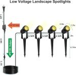 Outdoor Landscape Spotlights Kit for Gardens (4 Pack)