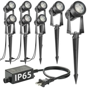 SUNTHIN Low Voltage Outdoor Landscape Spotlights (8 Pack)