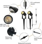 SUNTHIN Low Voltage Outdoor Landscape Spotlights (8 Pack)