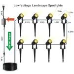 SUNTHIN Low Voltage Outdoor Landscape Spotlights (8 Pack)