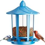 Birdream Bird Feeders for Outdoors, Classic Castle Design Fun Assembly Hanging Bird Feeder, Attracting Wild Birds Cardinals Goldfinches Chickadees Finches Sparrows - Blue