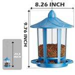 Birdream Bird Feeders for Outdoors, Classic Castle Design Fun Assembly Hanging Bird Feeder, Attracting Wild Birds Cardinals Goldfinches Chickadees Finches Sparrows - Blue