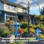 Birdream Bird Feeders for Outdoors, Classic Castle Design Fun Assembly Hanging Bird Feeder, Attracting Wild Birds Cardinals Goldfinches Chickadees Finches Sparrows - Blue