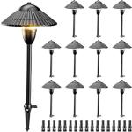 ZUCKEO 12-Pack LED Pathway Lights for Gardens