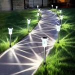 10 Pack Solar Pathway Lights for Garden Paths