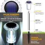 10 Pack Solar Pathway Lights for Garden Paths
