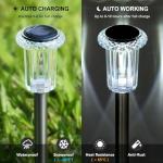 10 Pack Solar Pathway Lights for Garden Paths