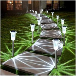 Solar LED Pathway Lights for Outdoors - 10 Pack