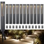 LEONLITE 12-Pack Low Voltage Path Lights, 3W LED Landscape Pathway Lights, Outdoor Landscape Lighting for Driveway, Garden, Aluminum, 12-24V AC/DC, ETL Listed, IP65 Waterproof, 3000K Warm White, Black