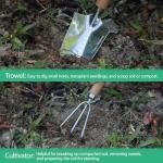 LeMotech Garden Tool Set, 2Pcs Gardening Hand Tools, Stainless Steel Trowel and Cultivator with Handle, Outdoor Gardening Kit for Women Men