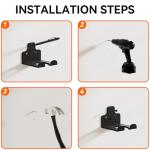 ZGJWJYUU Garage Organization Storage Trimmer Rack, Garden Power Tool Hanger for Grass Trimmer, Hedge Trimmer, Garden Tools, Heavy Duty Weed Whackers Holder Wall Mounted Tool Organizer, 4 Packs