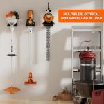 ZGJWJYUU Garage Organization Storage Trimmer Rack, Garden Power Tool Hanger for Grass Trimmer, Hedge Trimmer, Garden Tools, Heavy Duty Weed Whackers Holder Wall Mounted Tool Organizer, 4 Packs