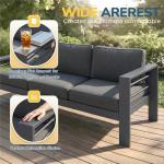 Modern 5-Piece Aluminum Outdoor Conversation Set