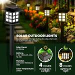 GIGALUMI 8-Pack Waterproof Solar Outdoor Lights