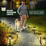 GIGALUMI 8-Pack Waterproof Solar Outdoor Lights