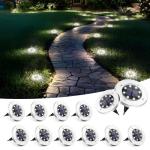 12 Pack Solar Ground Lights for Outdoor Spaces
