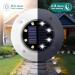 12 Pack Solar Ground Lights for Outdoor Spaces