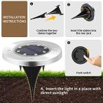 12 Pack Solar Ground Lights for Outdoor Spaces