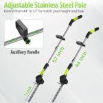 3-in-1 Cordless Hedge Trimmer: 13ft Reach & Adjustable Pole Hedge Trimmer - Lightweight with Dual Batteries - Grass Shears for Women Seniors - Garden Lawn Shrub Pruning Tool