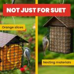 More Birds Double Suet Feeder with Weather Guard, 6.5" L X 4.25" W X 7.25" H, Brown