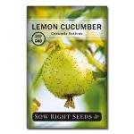 Sow Right Seeds - Lemon Cucumber Seeds for Planting - Non-GMO Heirloom Seeds with Instructions to Plant and Grow a Home Vegetable Garden - Unique Round Variety with Melon Flavor for Outdoors (1)