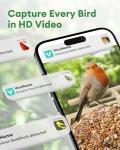 Smart Bird Feeder with Camera, 2K Video Bamboo Bird Feeders with Solar Powered, IP65 Waterproof, AI Birds ID for 10,000+ Species, WiFi Birdhouse Camera for Birds Watching Gifts