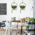 CEWOR 2pcs Artificial Hanging Succulent Plants, Fake String of Pearls in Pot with Lanyard Boho Wall Decor for Bathroom Living Room Home Indoor Outdoor Decorations, Black