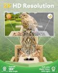 Smart Bird Feeder with Camera, 2K Video Bamboo Bird Feeders with Solar Powered, IP65 Waterproof, AI Birds ID for 10,000+ Species, WiFi Birdhouse Camera for Birds Watching Gifts