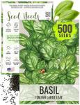 Seed Needs Italian Large Leaf Basil Seeds for Planting - Non-GMO, Heirloom & Untreated - Organically Grow an Indoor or Outdoor Home Grown Herb Garden (1 Pack)