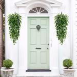 Waipfaru 4Pcs Fake Hanging Plants 2.7ft Fake Plants Eucalyptus Leaves UV Resistant Fake Vines Ivy Artificial Plants Outdoor Faux Plants Indoor Bedroom Living Room Boho Wall Porch Shelf Decor