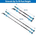 Clownya 4-in-1 Cordless Pole saw Pruning Set, Electric Pruning Shears & 6 Inch pole saws for tree trimming with 8ft Max Extension Pole, Two 20V 2.0Ah Batteries, Electric Pole Saw Tree Trimming Kit