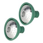 2Pcs Green Universal Garden Watering Can Rose Head Water Sprinkler Sprayer Fit All Rose Spout Cover Nozzle Replacement Garden Watering Tool, Equipment, Small Watering Can