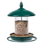Bird Feeder for Outdoors - 360° Feeding Perch. Green