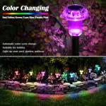 Priddop Solar Lights Outdoor Pathway Lights 8 Pack LED Waterproof Color Changing Mushroom for Garden Landscape Path Lawn Yard Decor