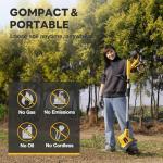 20V Cordless Electric Tiller with Batteries & Charger