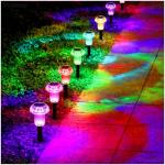 Priddop Solar Lights Outdoor Pathway Lights 8 Pack LED Waterproof Color Changing Mushroom for Garden Landscape Path Lawn Yard Decor