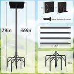 Bird Feeder Pole Kit 79 Inch,Bird House Pole for Outdoors Heavy Duty,5 Base Prongs Adjustable Bird Feeder Stand for Bird House