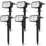 6-Pack Solar Spot Lights for Garden and Pathways