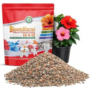 BloomBiscus® Hibiscus Plant Food 10-4-12 Fertilizer - Made in USA - for Bird of Paradise, Angel Trumpets, Plumeria, Bromeliads, Canna Lily, Heliconia, Ixora, & Flowering Tropicals!